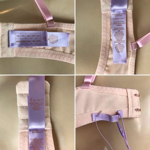 Savage X Fenty Unlined Bra Dusty Peach Underwire - Picture 13 of 13